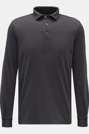 FEDELI Herren - Jersey Longsleeve-Poloshirt 