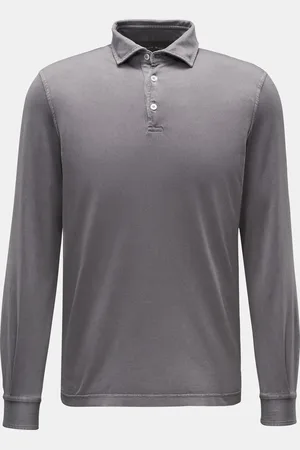 FEDELI Herren - Jersey Longsleeve-Poloshirt 