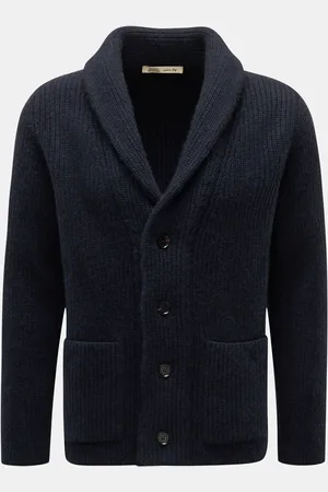 MAURIZIO BALDASSARI Herren - Cashmere Cardigan /schwarz meliert