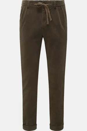 04651/A TRIP IN A BAG Herren - Cord-Joggpants dark olive