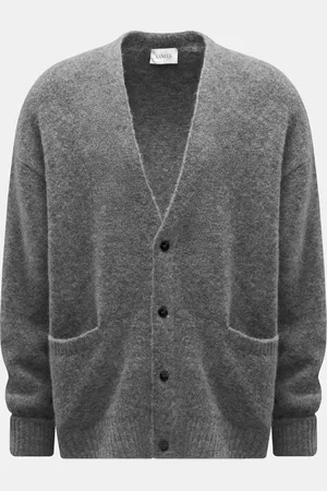 LANEUS Herren - Cardigan meliert