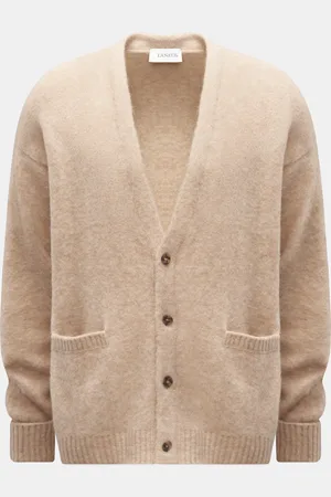 LANEUS Herren - Cardigan meliert