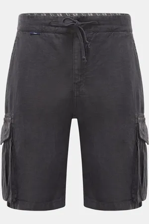 04651/A TRIP IN A BAG Herren - Leinen Cargo-Bermudas 
