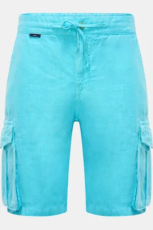 04651/A TRIP IN A BAG Herren - Leinen Cargo-Bermudas 