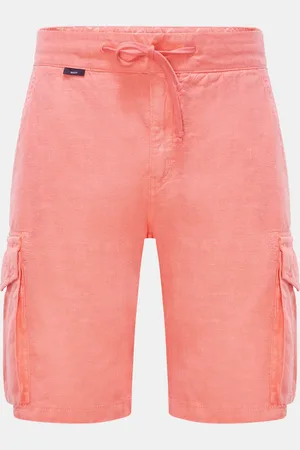04651/A TRIP IN A BAG Herren - Leinen Cargo-Bermudas 