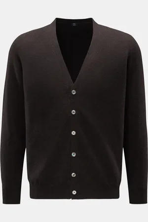 FEDELI Herren - Cashmere Cardigan meliert