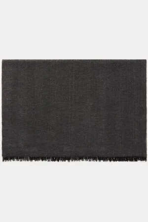 Cruciani Herren - Cashmere Schal schwarz/ gemustert