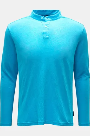 04651/A TRIP IN A BAG Herren - Leinen Henley-Shirt