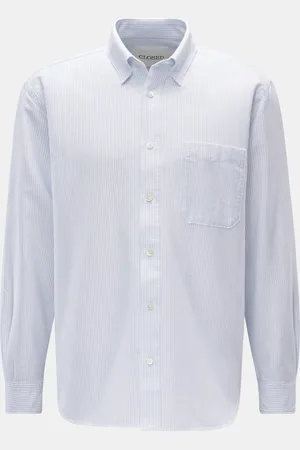Closed Herren - Hemd Under-Button-Down-Kragen hellblau/weiß gestreift