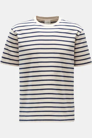 Closed Herren - Rundhals-T-Shirt sand/ gestreift
