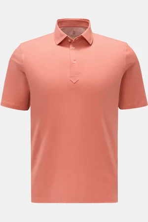 Brunello Cucinelli Herren - Jersey-Poloshirt korall