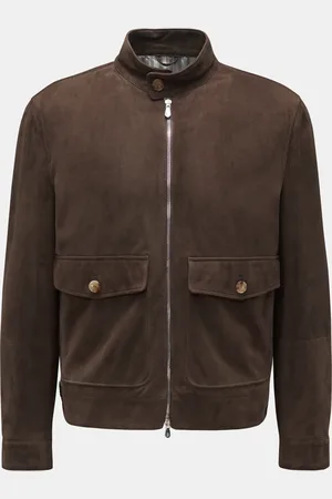 Brunello Cucinelli Herren - Velourslederjacke