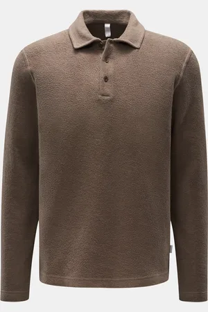 04651/A TRIP IN A BAG Herren - Fleece Langarm-Poloshirt