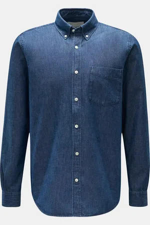 Closed Herren - Jeanshemd Button-Down-Kragen meliert