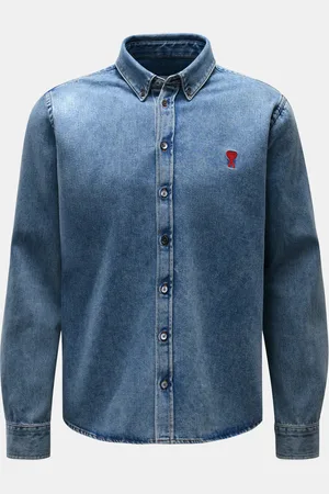 Ami Herren - Jeanshemd Button-Down-Kragen