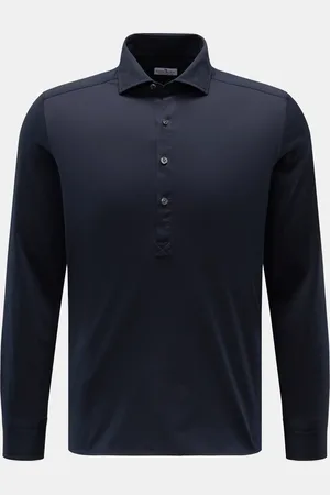 SONRISA Herren - Jersey Popover-Hemd Haifisch-Kragen