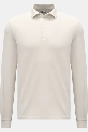 FEDELI Herren - Jersey Longsleeve-Poloshirt 