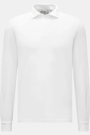 FEDELI Herren - Jersey Longsleeve-Poloshirt 