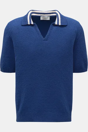 LANEUS Herren - Kurzarm-Strickpolo