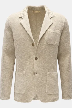 MAURIZIO BALDASSARI Herren - Strickblazer /creme meliert