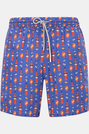 Zeybra Portofino 1962 Herren - Badeshorts dunkelblau/orange gemustert