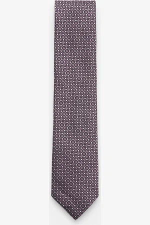 Ermenegildo Zegna Herren - Seidenkrawatte schwarz/rosé/ gemustert