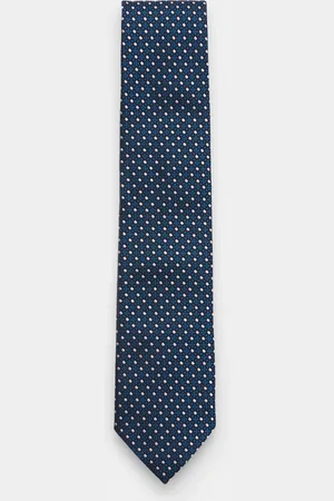 Ermenegildo Zegna Herren - Seidenkrawatte schwarz/ /offwhite gemustert