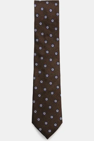 Ermenegildo Zegna Herren - Seidenkrawatte /navy/offwhite gemustert