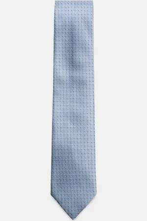 Ermenegildo Zegna Herren - Seidenkrawatte /schwarz/weiß gemustert