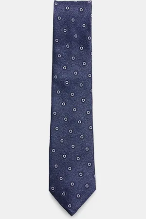 Ermenegildo Zegna Herren - Seidenkrawatte /navy/offwhite gemustert