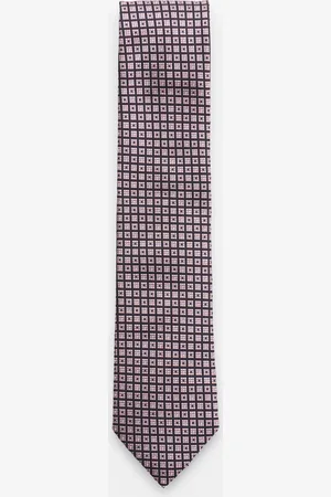 Ermenegildo Zegna Herren - Seidenkrawatte navy/rosé/dunkelblau kariert