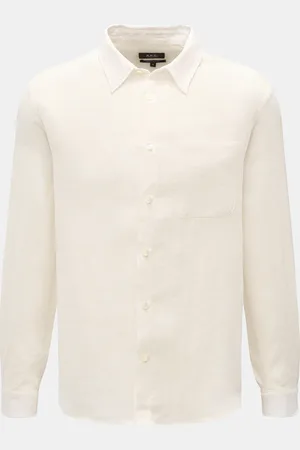 A.P.C. Herren - Leinenhemd Kent-Kragen 