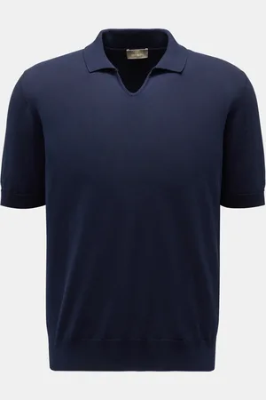 Cruciani Herren - Kurzarm-Strickpolo