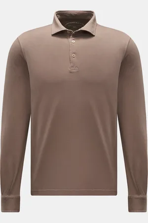 FEDELI Herren - Jersey Longsleeve-Poloshirt 