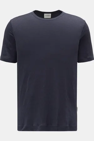 Closed Herren - Leinen Rundhals-T-Shirt meliert