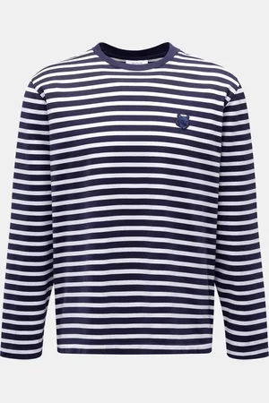 Maison Kitsuné Herren - Longsleeve /weiß gestreift
