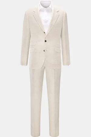 Brunello Cucinelli Herren - Anzug hellgrau/ kariert