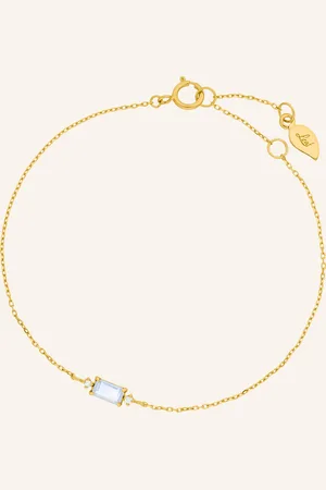 LEAF Armband MONDSTEIN aus 14 Karat Gelbgold