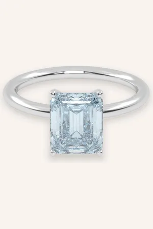 VEYNOU Ring SORA aus 14 Karat Weißgold und 2.00ct. lab-grown Aquamarin