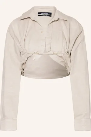 Jacquemus Cropped-Blusenshirt LA CHEMISE MACHOU mit Leinen