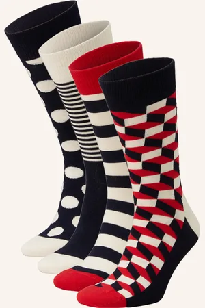 Happy Socks 4er-Pack Strümpfe CLASSIC NAVY mit Geschenkbox