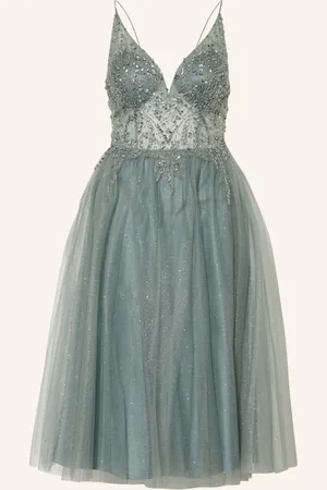 Unique Cocktailkleid mit Pailletten und Schmuckperlen