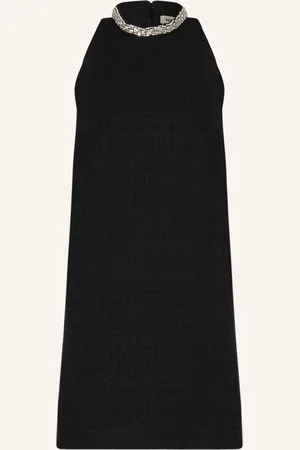 Sandro Tweed-Kleid mit Schmucksteinen