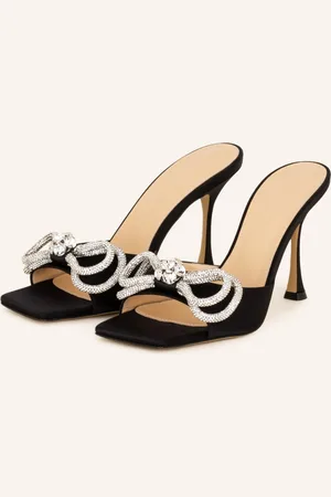 Mach & Mach Mules DOUBLE BOW mit Schmucksteinen