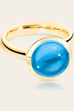 TAMARA COMOLLI Ring RING BOUTON LARGE SWISS TOPAZ aus 18K Gelbgold mit Swiss Topas