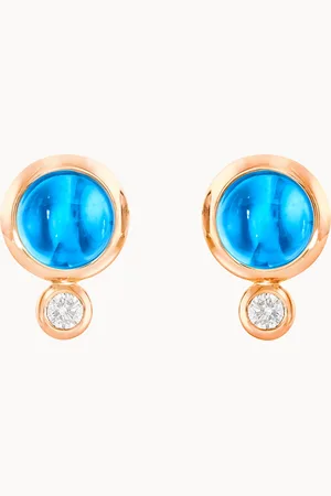 TAMARA COMOLLI Ohrringe OHRRINGE BOUTON SWISS TOPAZ / CLASSIC aus 18 Karat Roségold Swiss Topas