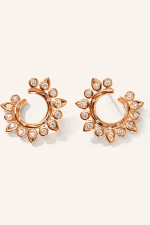 TAMARA COMOLLI Ohrringe OHRRINGE GYPSY HOOP SUN CLASSIC 18K Roségold