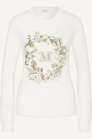 Max Mara Pullover BARI mit Cashmere und Schmucksteinen