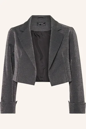 Blue Effect Cropped-Blazer mit Glitzergarn