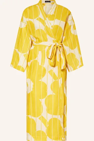 Marimekko Unisex-Bademantel VESI UNIKKO mit Leinen